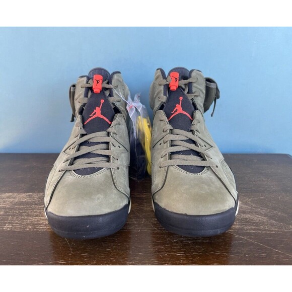 Nike Air Jordan 6 Retro x Travis Scott Olive Green Men's Size 10 CN1084-200 - Picture 6 of 11